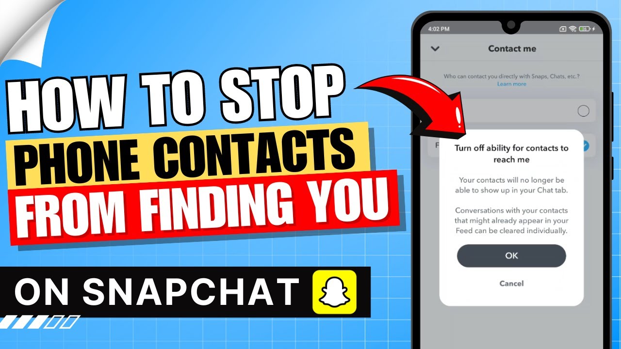 How to Stop Phone Contacts from Finding You on Snapchat ✅