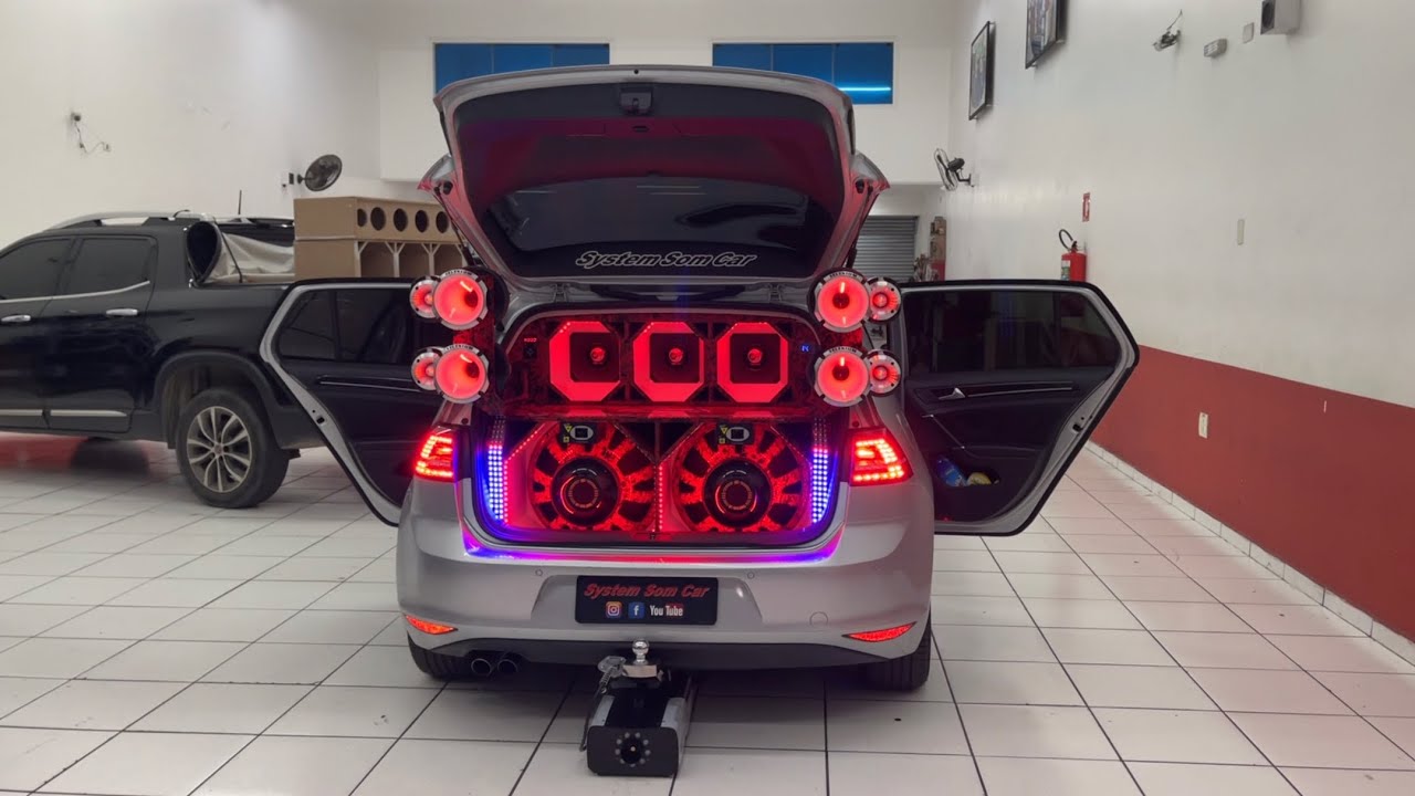 Conheça em detalhes o GOLF BALA DE PRATA 🔥 | Projeto System Som Car com Rack Móvel [SEM FIO] 🥇