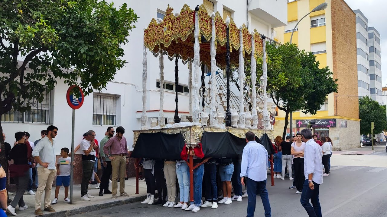 Ensayo Bienaventuranzas con el palio de Caridad de Cádiz, Magna Mariana Jerez 2024