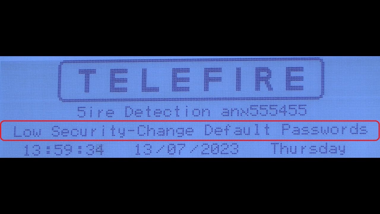 How to change default passwords english