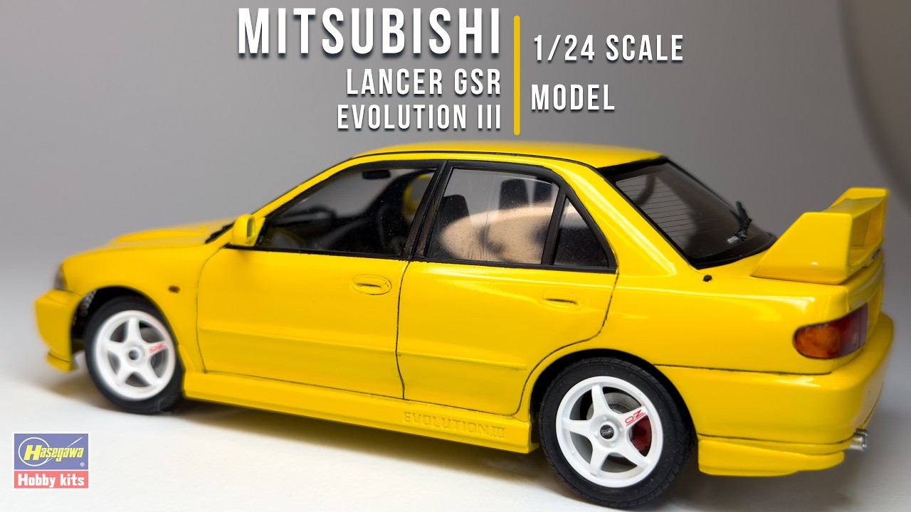 Mitsubishi Lancer GSR Evo III Хасэгавы 1/24 | Полная сборка 4K