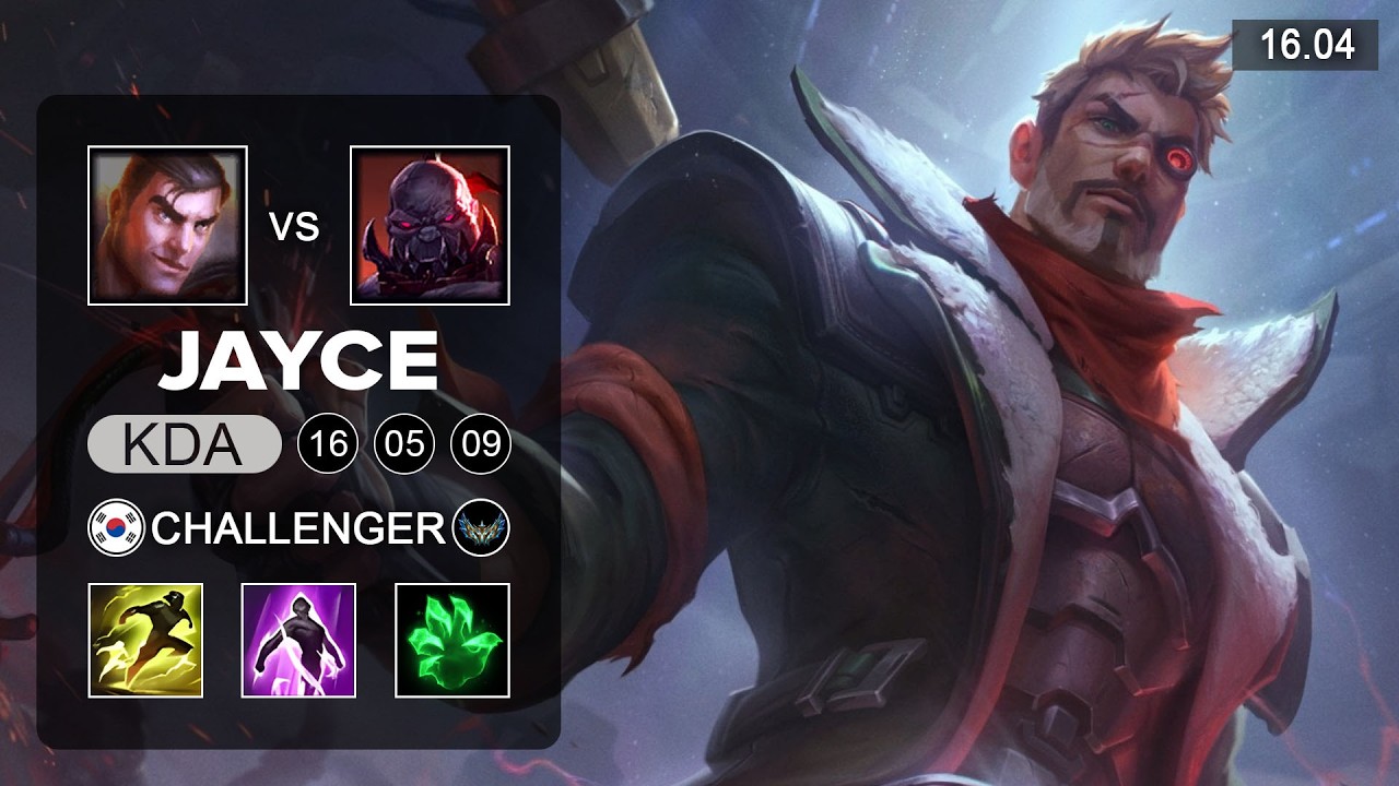 Jayce vs Sion Top - KR Challenger - Patch 16.04 Season 16