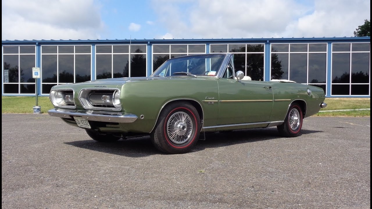 1968 Plymouth Barracuda Convertible in Green & 318 Engine Sound on My Car Story with Lou Costabile