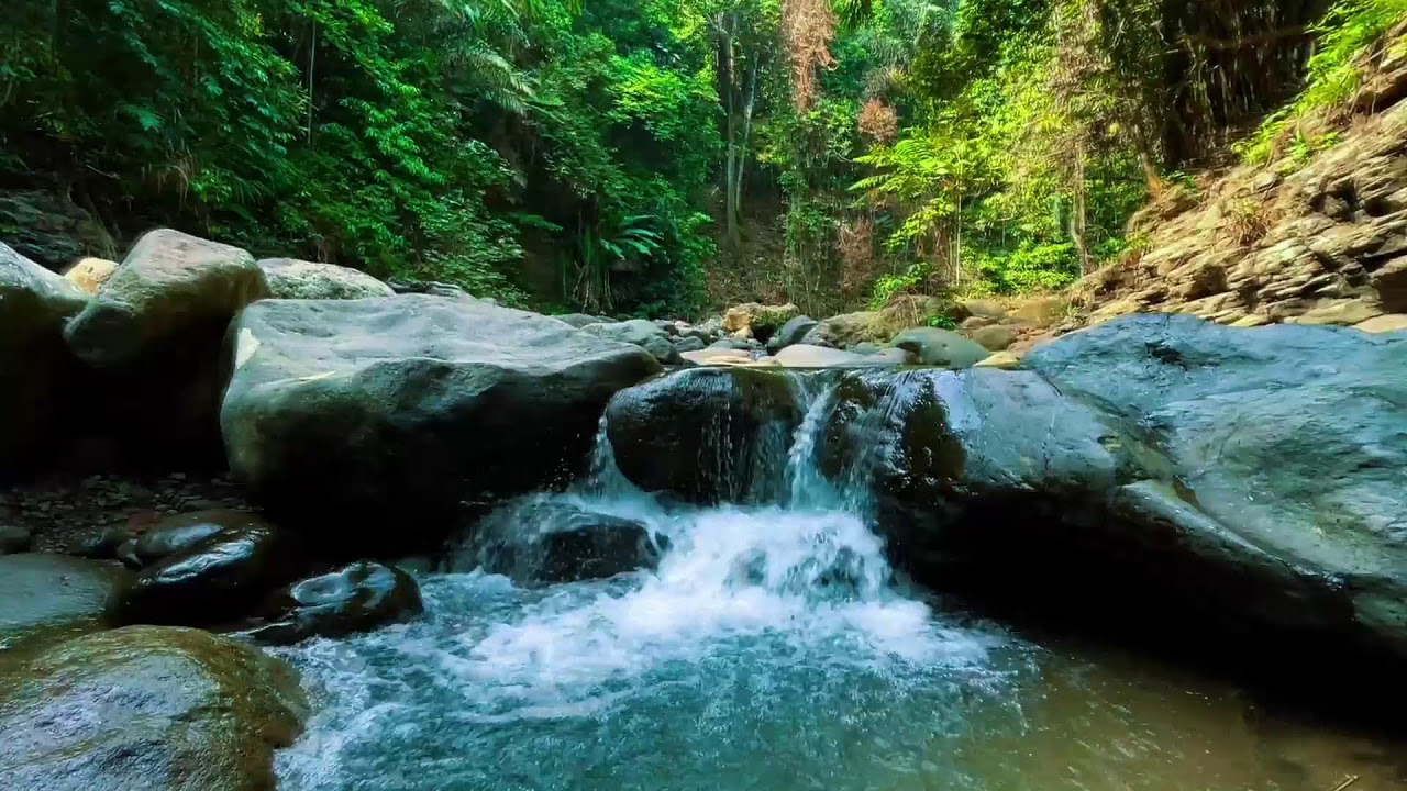 Mini Waterfall Over Stones – Soothing White Noise for Deep Sleep All Night (No Music)