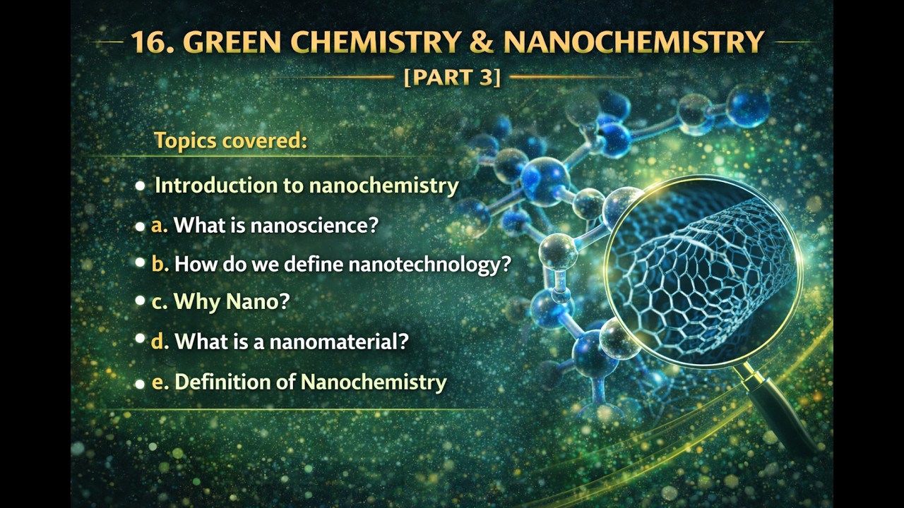 16. GREEN CHEMISTRY & NANOCHEMISTRY ANIMATION PART 3 | CLASS12 SCIENCE| Maharashtra Board |