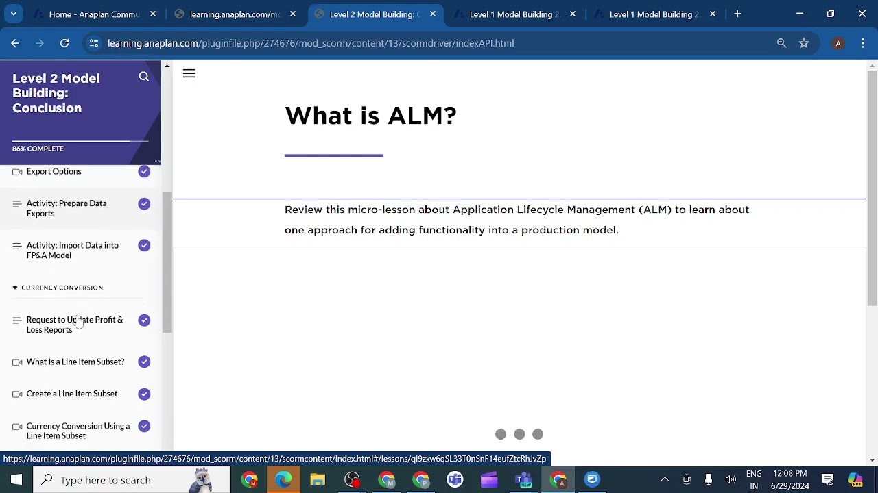 New Anaplan ALM Basic and Scenario1 Topic