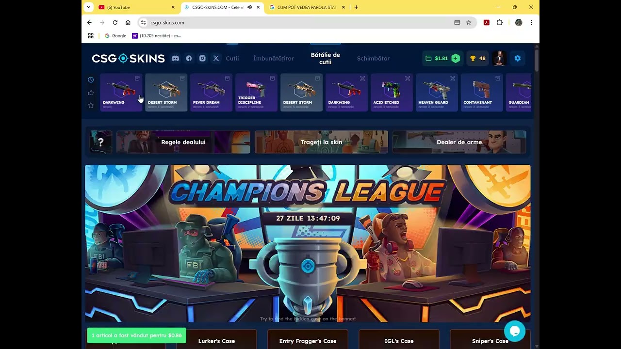 ne am jucat pe csgo skins.iar am pierdut?