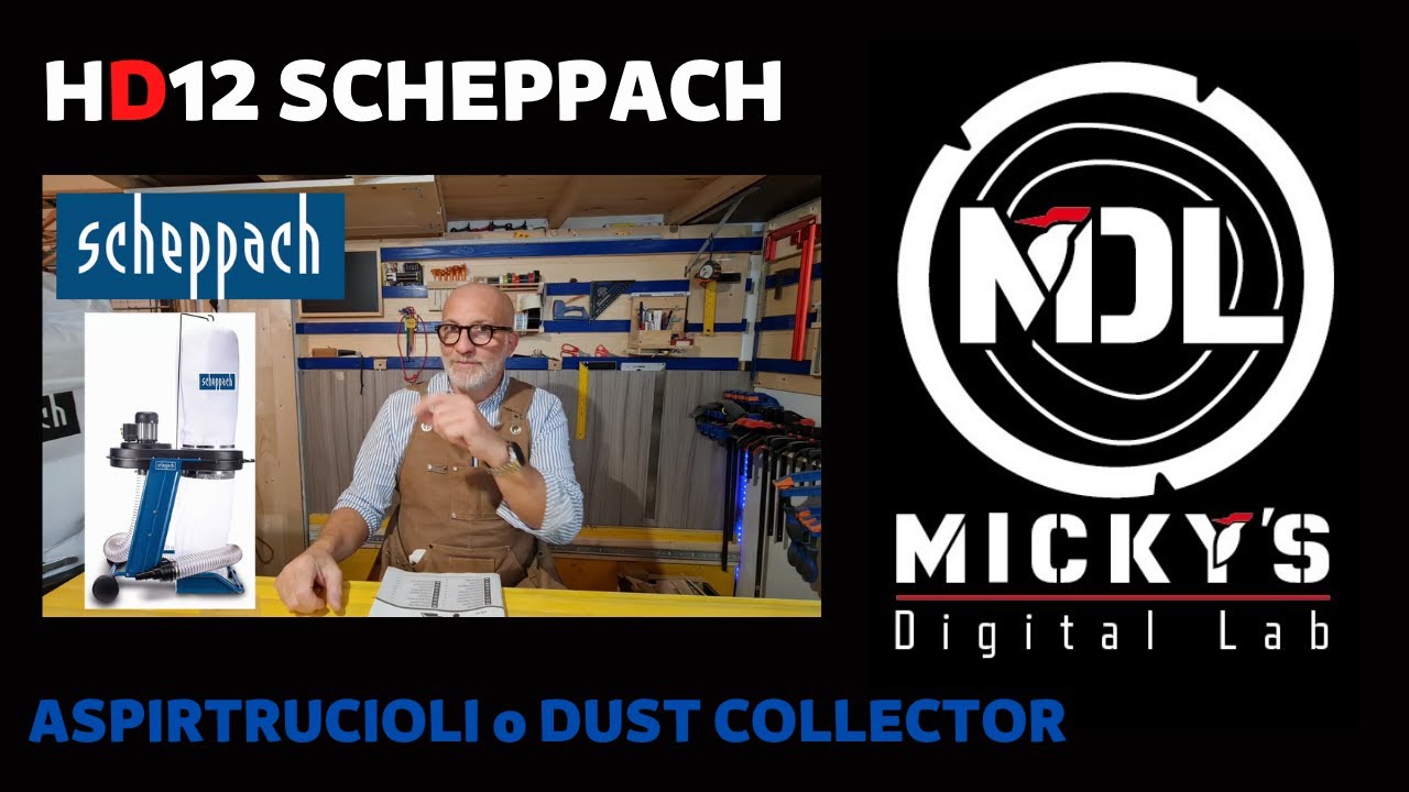 Aspiratrucioli Scheppach HD12 unboxing
