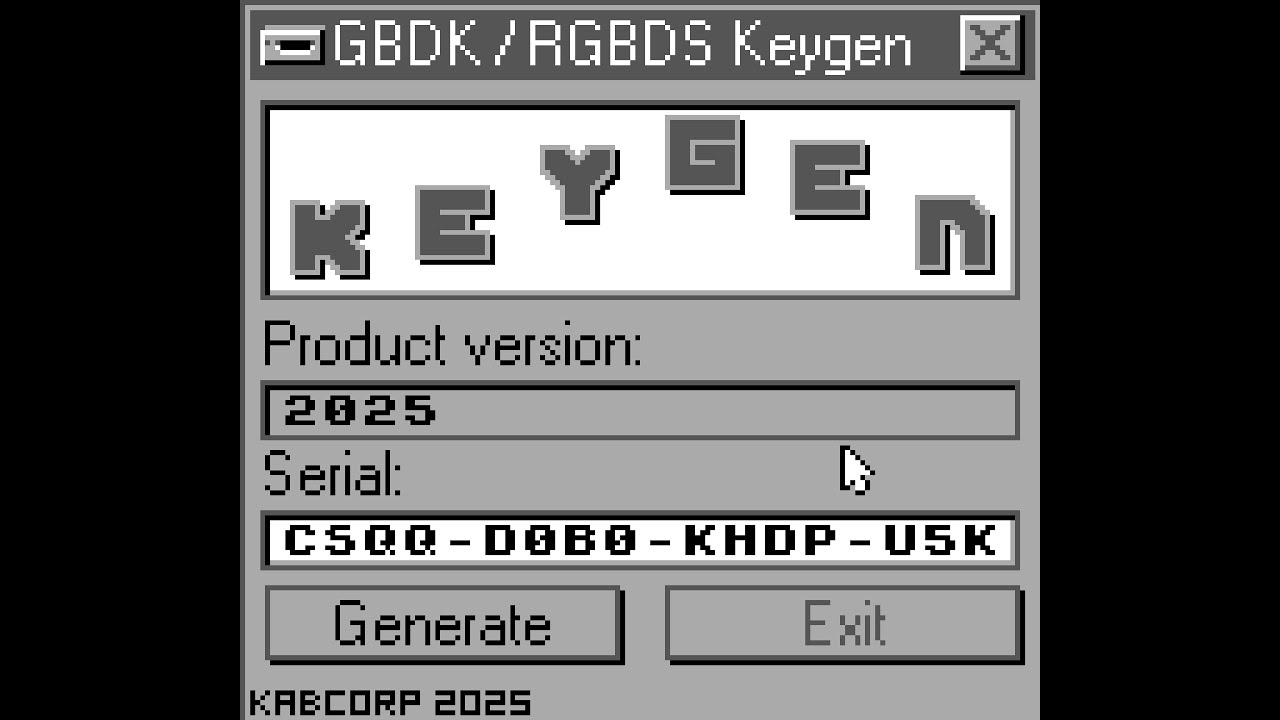 Kabcorp - DMG Keygen (GameBoy Music)