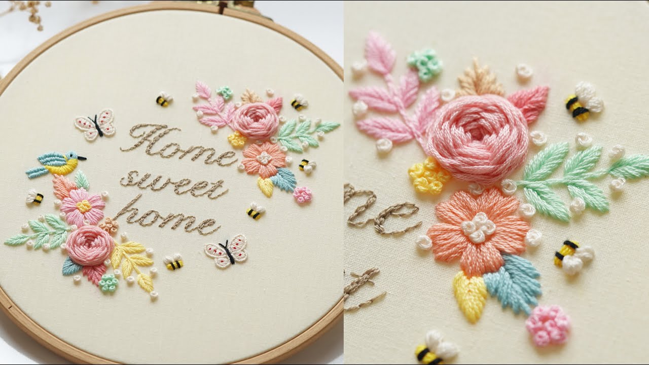 Home sweet home design :) New embroidery tutorial