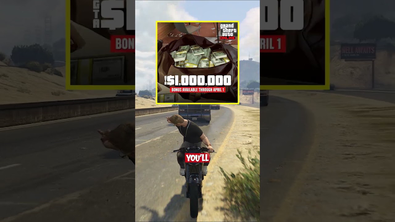 Уведомление о бесплатных деньгах в GTA Online #gta5