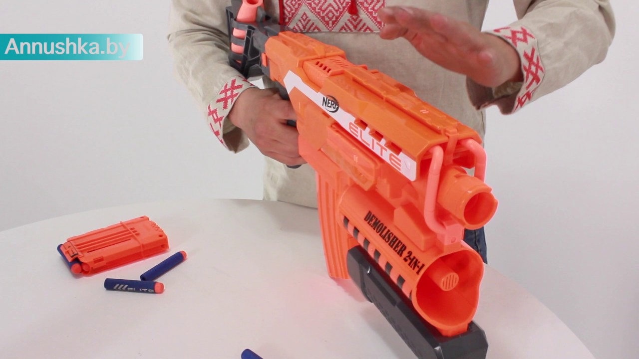 Видео обзор бластер Нёрф Разрушитель Nerf Demolisher hasbro A8494