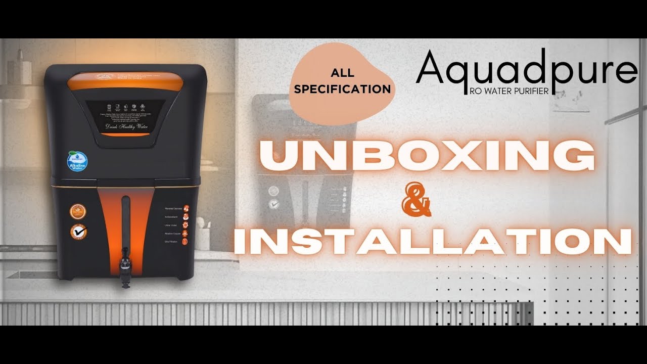 AQUA D PURE Copper + Alkaline RO Water Purifier 12L RO+UV+UF Copper Unboxing and installation videos