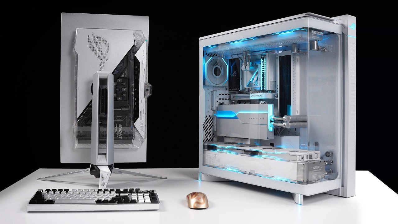 &laquo;БРАТ&raquo; УЛЬТИМАТИВНАЯ БЕЛАЯ СБОРКА ПК ЗА $14 000! ROG Cronox GR801 + RTX 5090 D Кастомный контур #...
