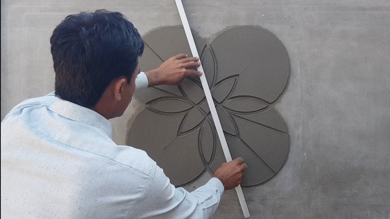 In rounds flower plaster design