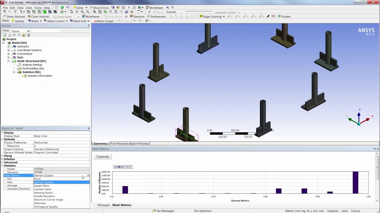 Beam and Shell Submodeling with ANSYS Mechanical