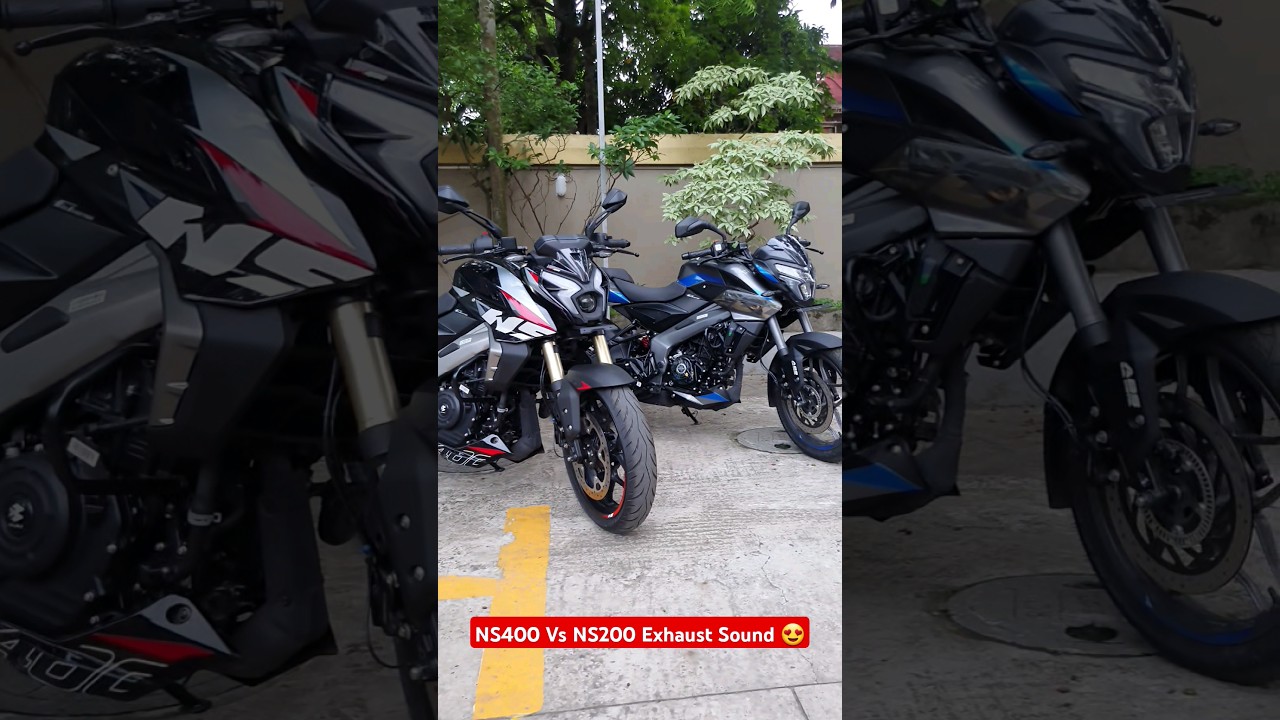 2024 Bajaj Pulsar NS400 Vs Pulsar NS200 Exhaust Sound Comparison 🔥🔥 #ns400 #ns200 #ns400z #shorts