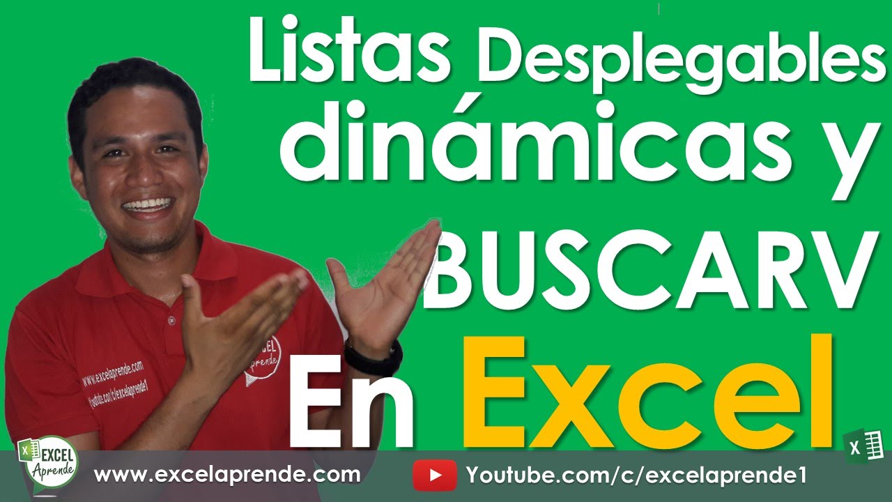 Listas desplegables dinámicas y BUSCARV en Excel | Excel Aprende