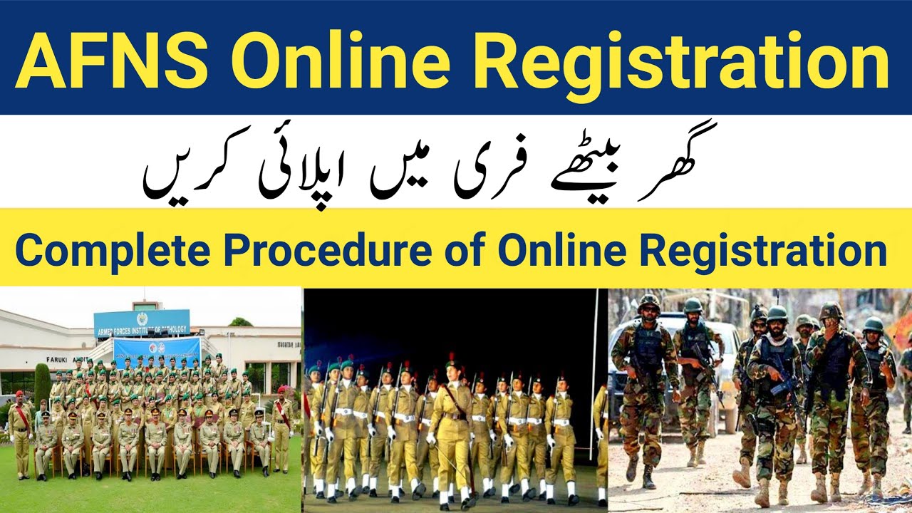 How to Register Online for AFNS? || AFNS Online Registration Complete Video