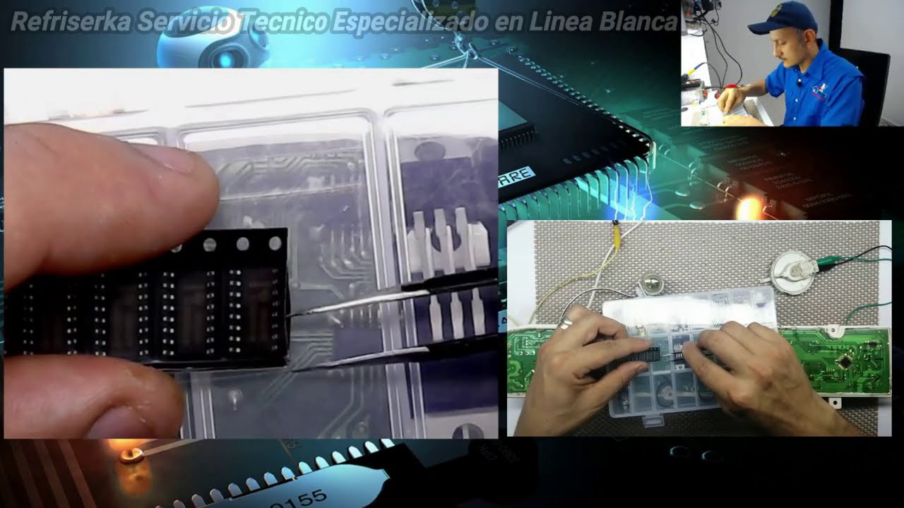 Cambio de Driver Uln2003 SMD Tarjeta de Lavadora por Falla en Bomba desague | refriserka