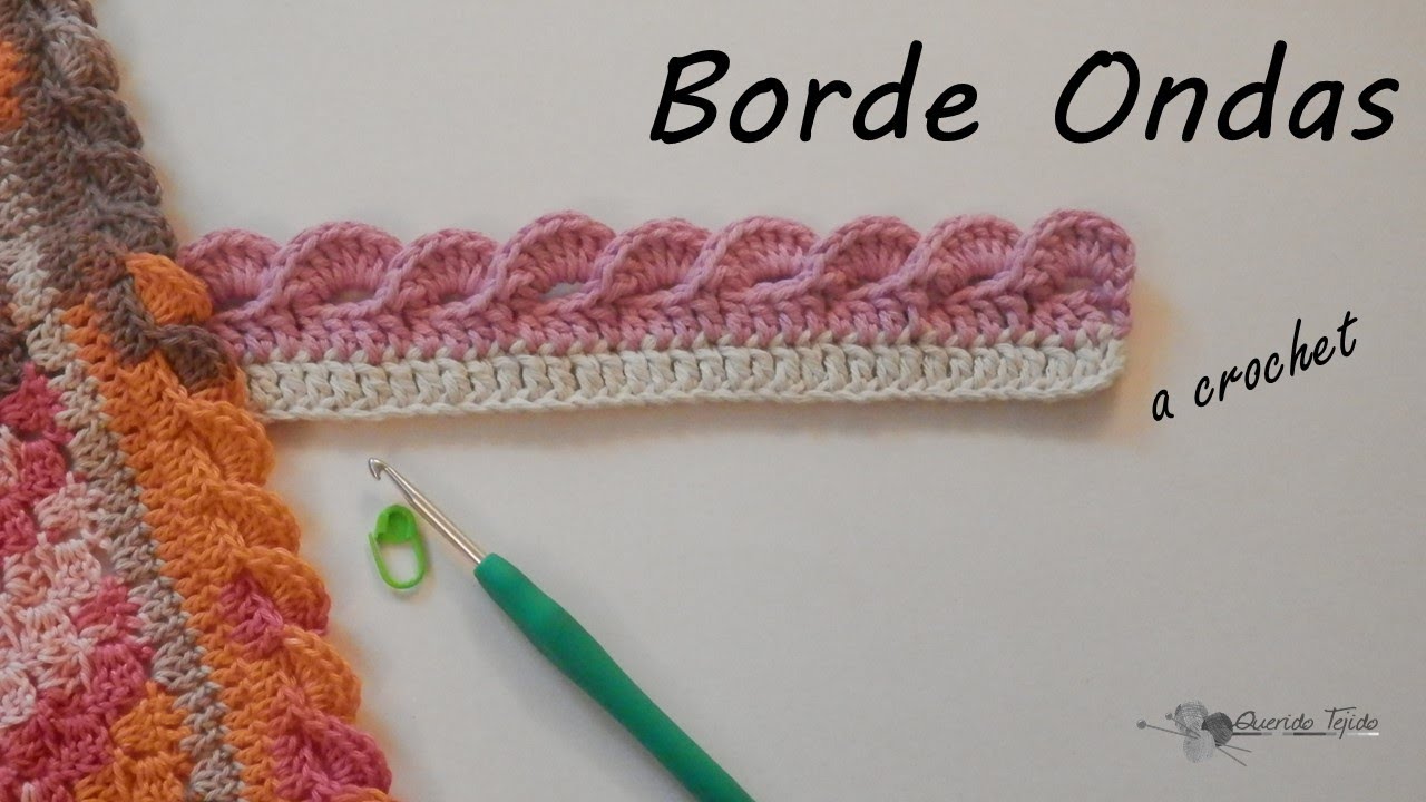 Borde Crochet #3 - Ondas - Crochet Wave Edging ENGLISH SUB