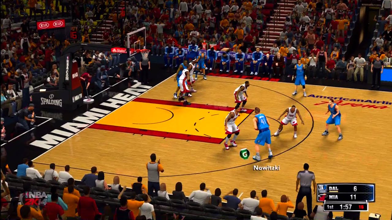 NBA 2K14: Miami Heat vs. Dallas Mavericks HD Gameplay - D-Wade Dunks On Dirk!