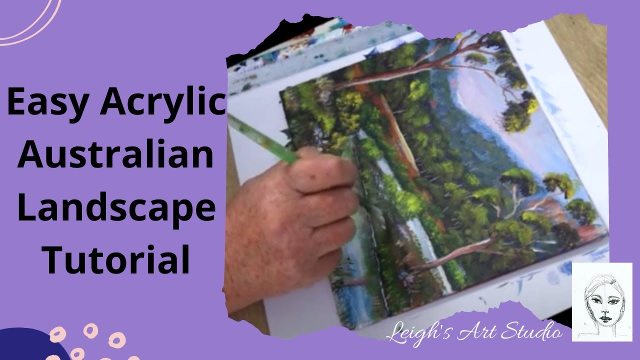 HOW TO PAINT EASY AUSTRALIAN LANDSCAPE WITH ACRYLICS