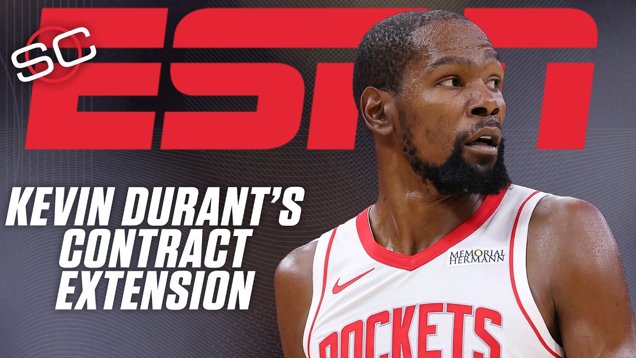 🚨 Kevin Durant agrees to a 2-year, $90M contract extension with the Rockets 🚨 | SportsCenter