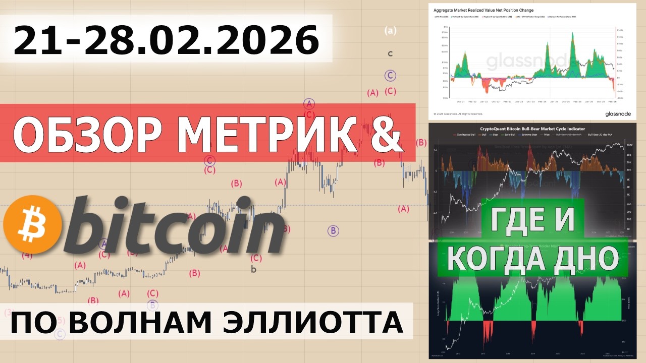 Анализ метрик. Обзор и прогноз Bitcoin 21–28.02.2026. Где и когда дно