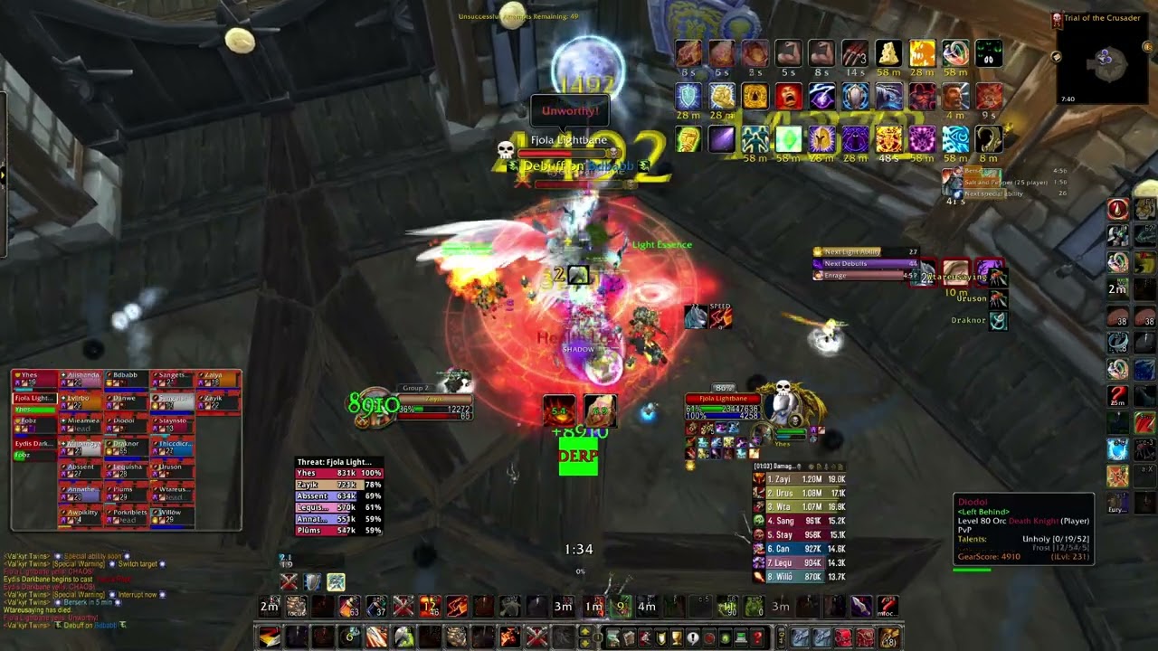 #6 World Fury Warrior | 25M Twin Val'kyr | WotLK Classic (99.9% Parse)