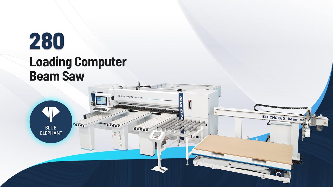 ELE280 Intelligent Computer Beam Saw Panel Dividing Saw with Loading Platform Sale in Germany DE