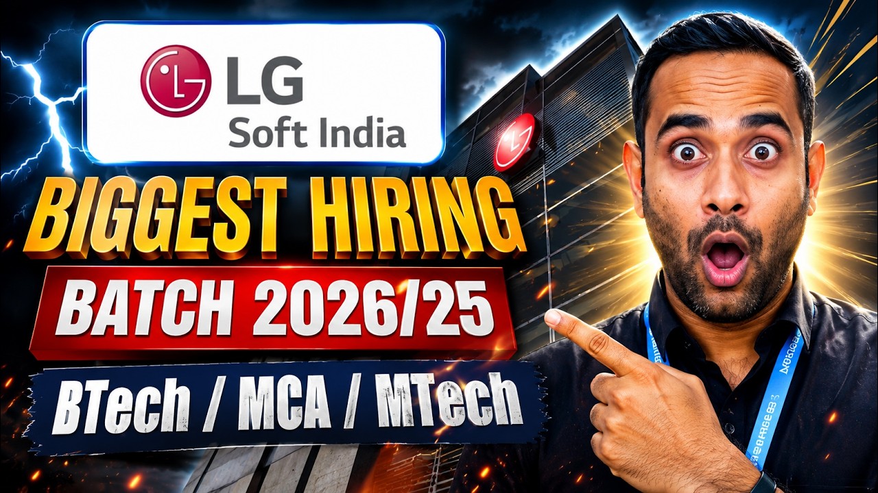 LG Biggest offcampus hiring | Batch 2026/2025 | Btech/MCA/Mtech