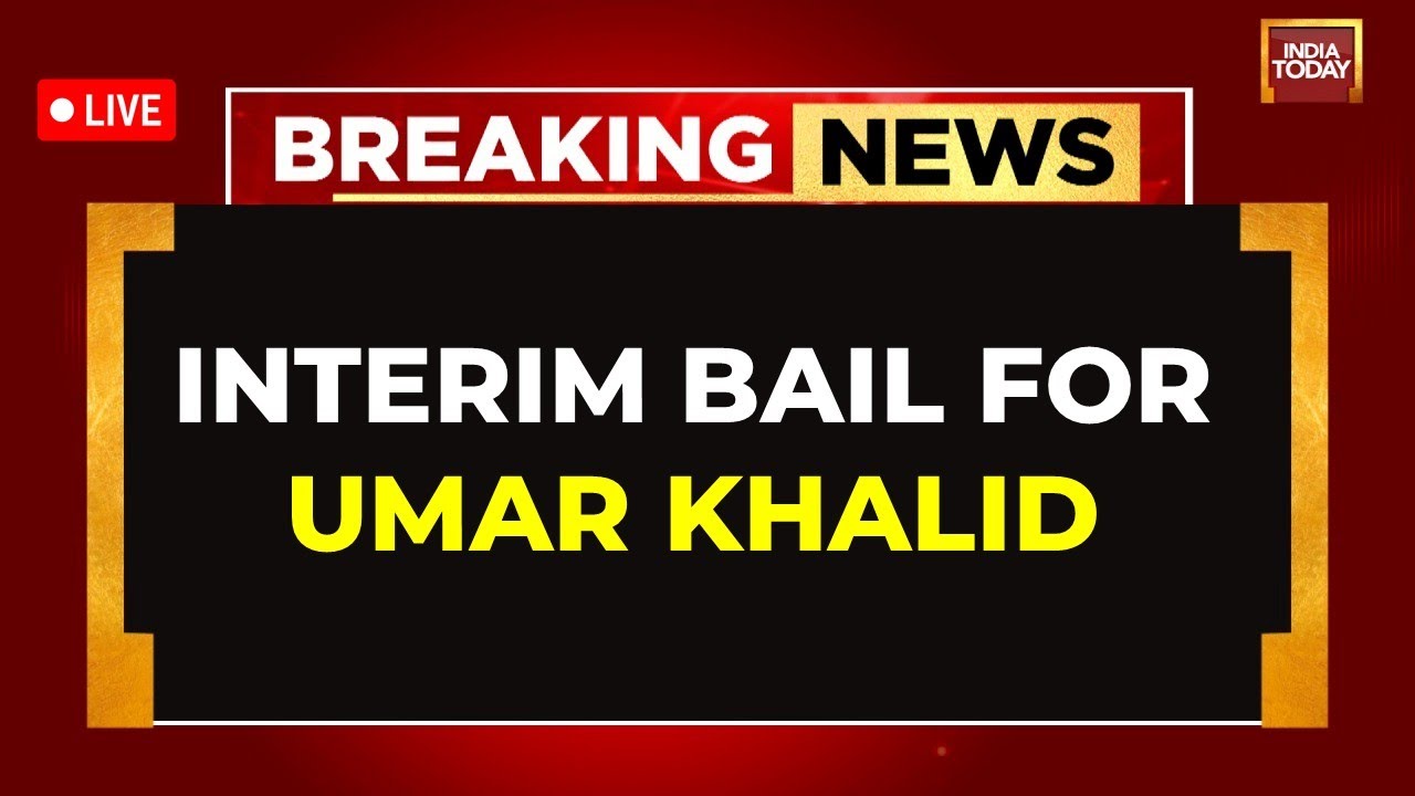 Interim Bail For Umar Khalid News LIVE | Umar Khalid Bail News LIVE | Umar Khalid News LIVE