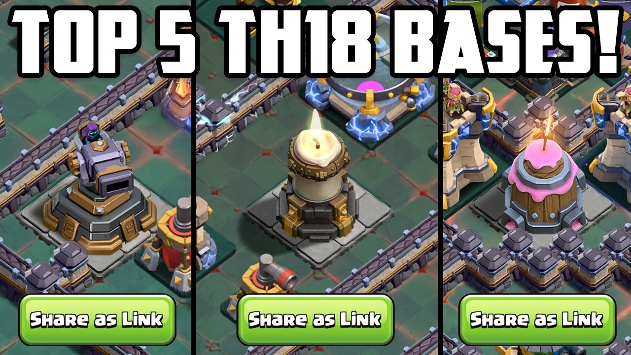 Top 5 Best Town Hall 18 Bases with new CRAFTED DEFENSES! Includes TH18 Base Links (Clash of Clans)