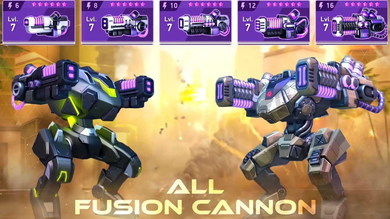Paragon with All Fusion Cannon 16 12 10 8 6 - Mech Arena