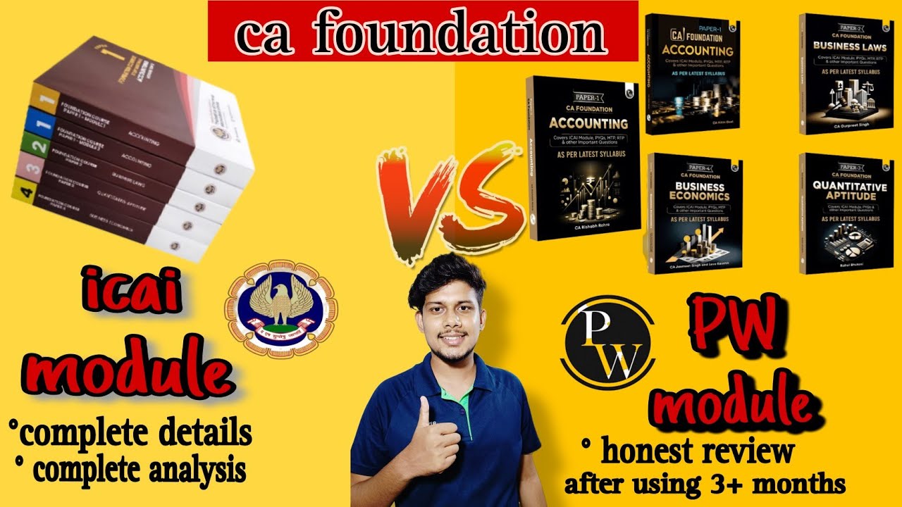 pw #cafoundation module honest #review ll comparison from #icai icai module ll