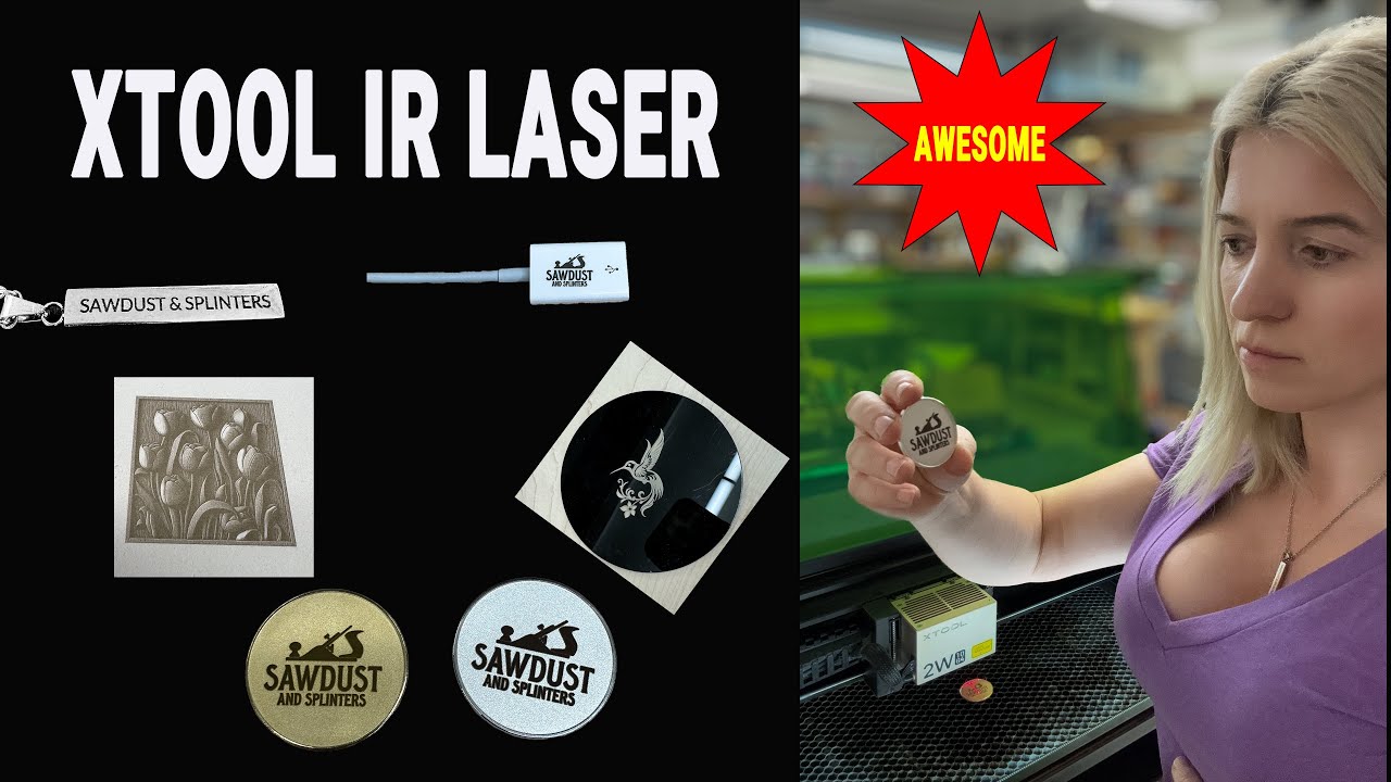XTOOL S1 1064 nm Infrared Laser Module. Engrave on white tile without marking spray