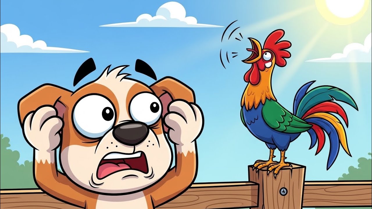 Funny Dog vs Rooster Alarm! Farm Morning Chaos 🐶🐓