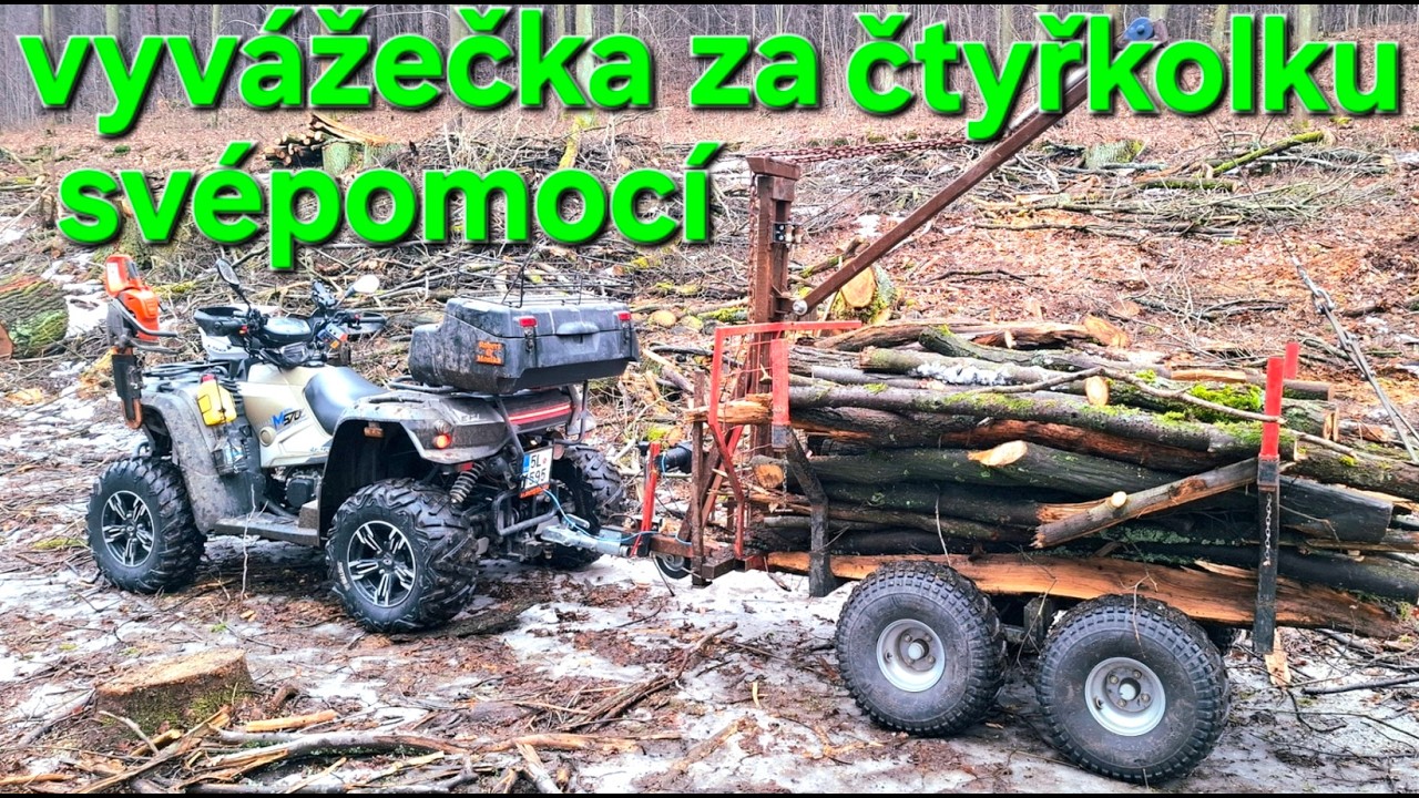 Vyvážečka za čtyřkolkou, výroba doma