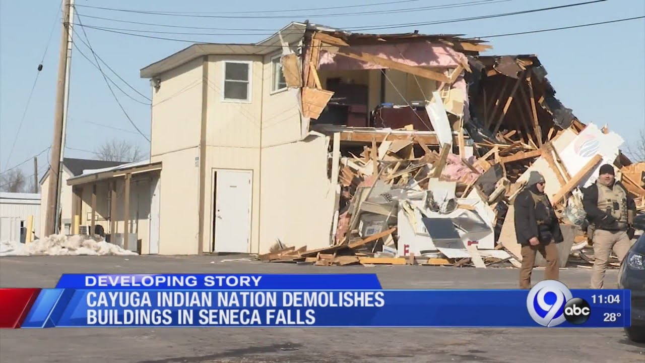 Cayuga Indian Nation demolishes buildings in Seneca Falls