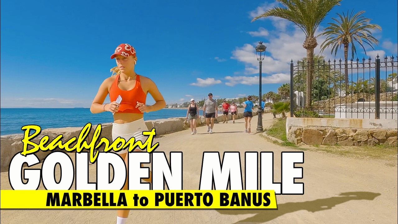 Golden Mile beachfront in Spring | Marbella to Puerto Ban&uacute;s virtual tour | Costa del Sol Spain