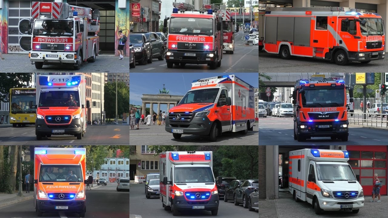 [Viele PRESSLUFT Grüße] Einsatzfahrten Feuerwehr, Rettungdienst und Polizei in Berlin!