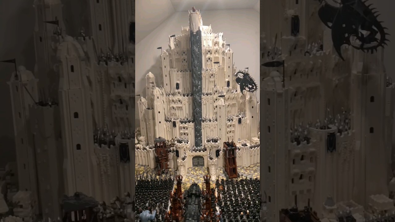 Huge LEGO Minas Tirith with 100,000 Pieces! Built by Lord of the Bricks / Design by Stefano Mapelli