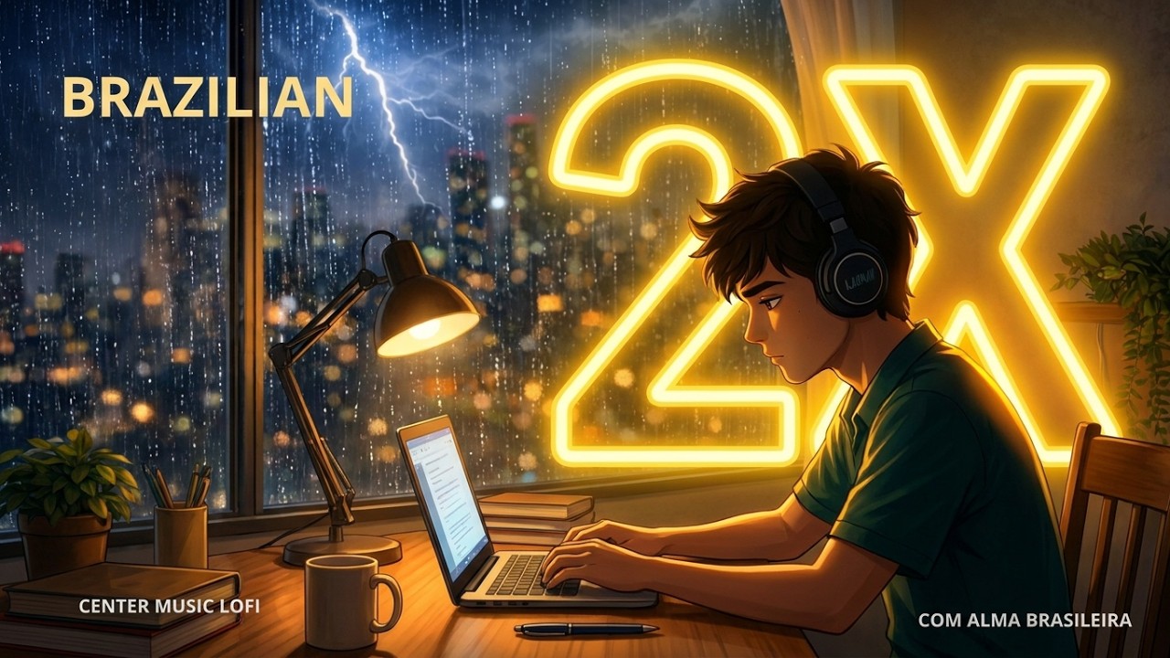 LoFi Brasileiro para Estudar, Noite Chuvosa, Café Quente e Foco Profundo (2H30)