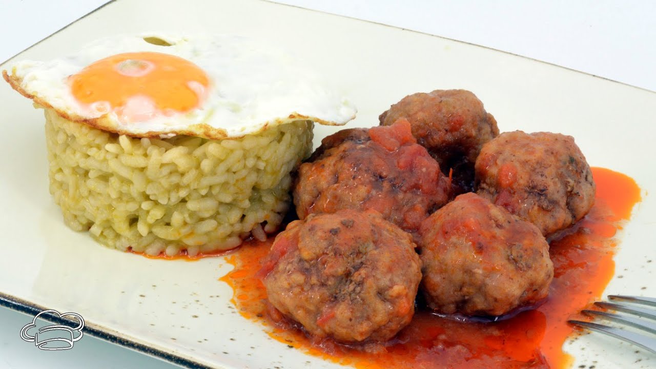 Receta de albóndigas con arroz blanco By #JavierRomero