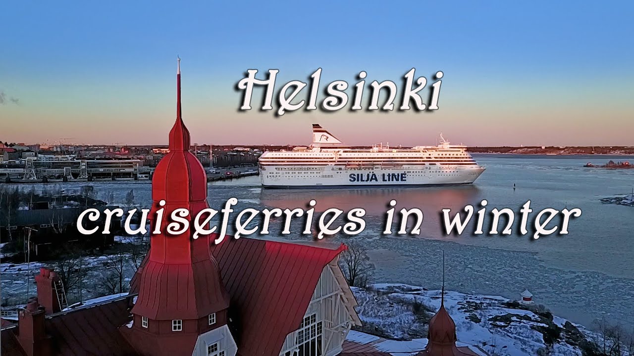 Helsinki cruiseferries in winter (2017)
