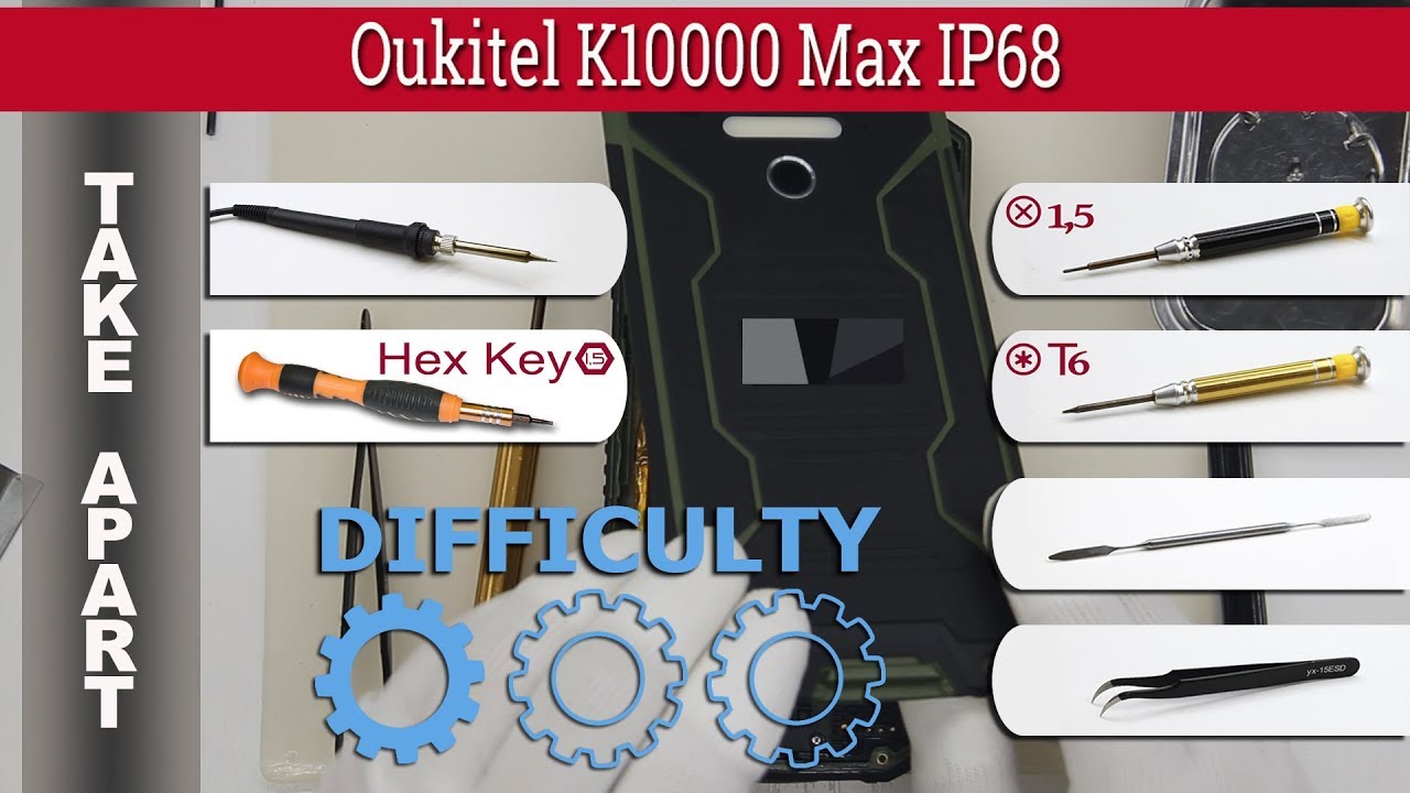Как разобрать 📱 Oukitel K10000 Max IP68 Разборка и ремонт