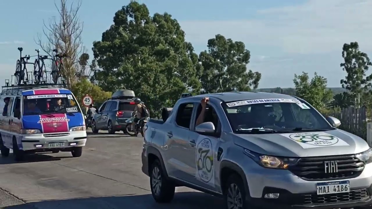 Largada de fray bentos  fueron a Palmita volvieron a Mercedes llegaron a dolores y a la rambla 🚴🚴🚴🚴😀