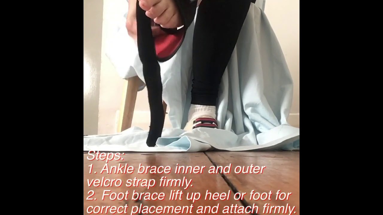 Stroke Survivor Puts On Soft AFO Foot Up - Drop Foot Brace By FUR LOVE