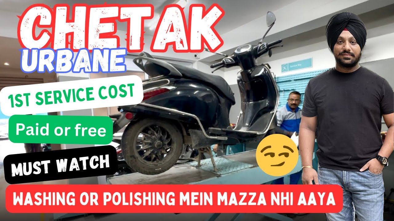 Chetak urbane 1st service || paid or free || #automobile #mandeep_khokhar